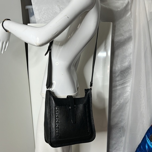 Rebecca Minkoff Unlined Whipstitch Feed Pebbled Leather Crossbody - Picture 2 of 9